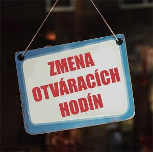Zmena otváracích hodín ZBERNÝ DVOR 1